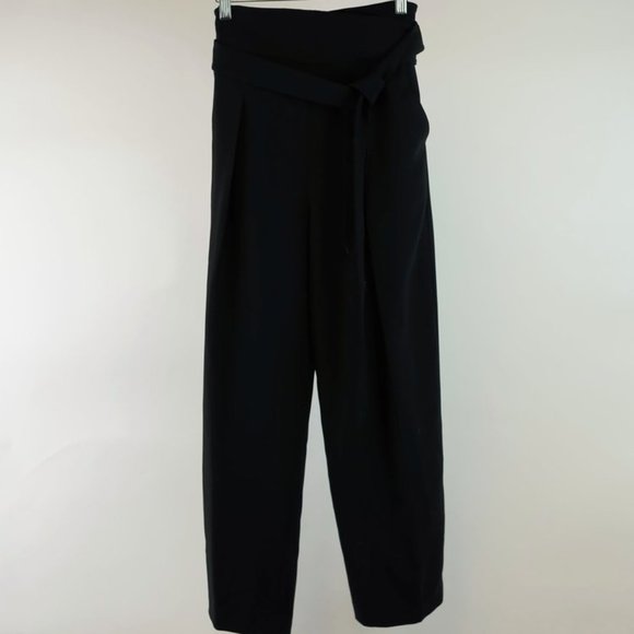 COPY - Aritzia Wilfred Feuille Black Tie-Waist Pants - Picture 2 of 5